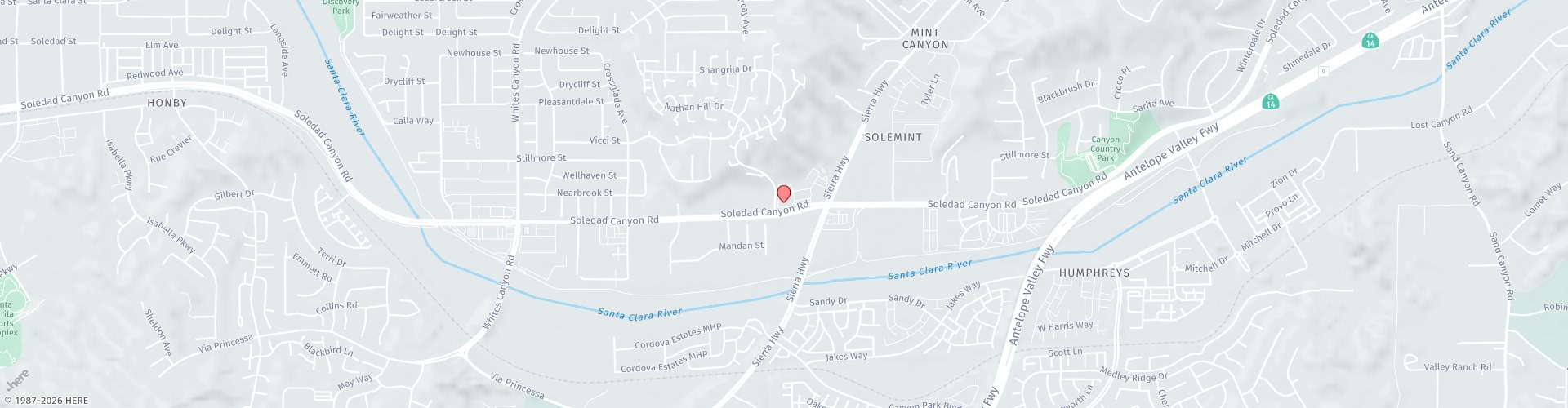 Location Map: 18591 Soledad Canyon Road Canyon Country, CA 91351